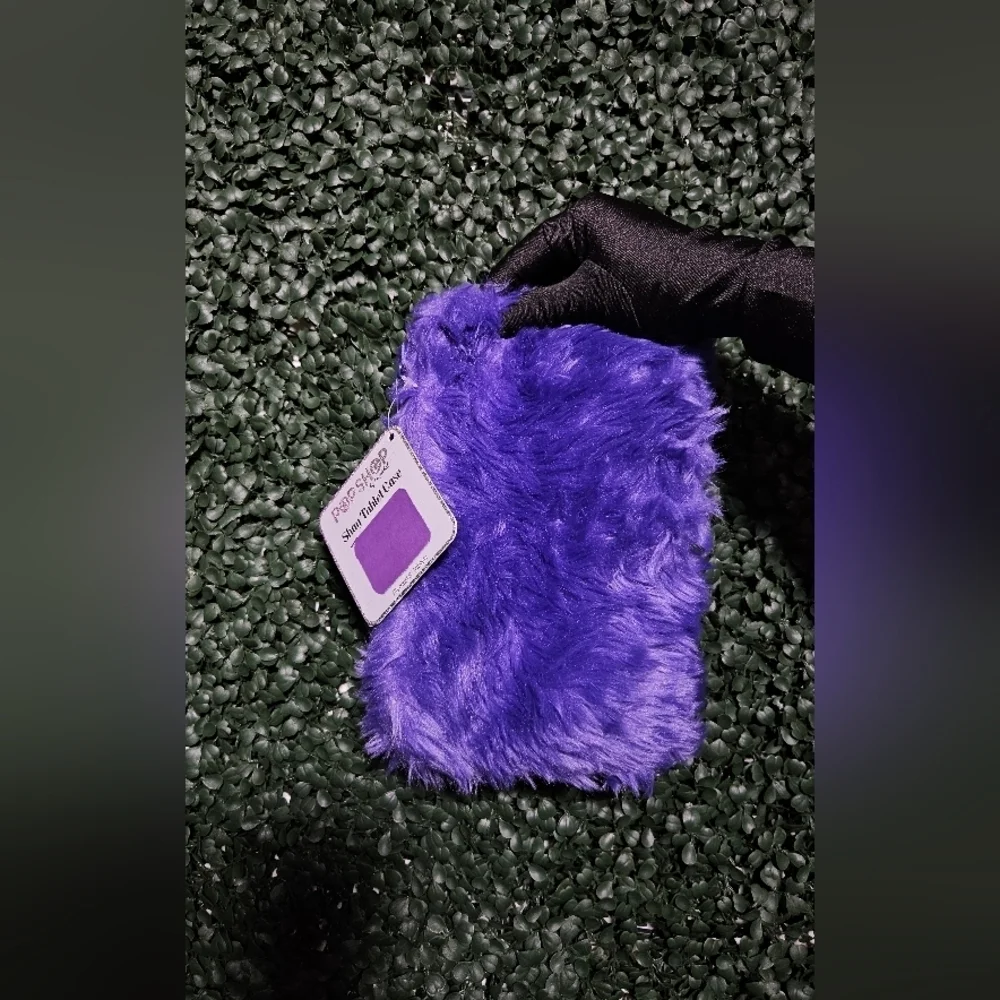 Purple Furry Tablet Case Fits Most 8
